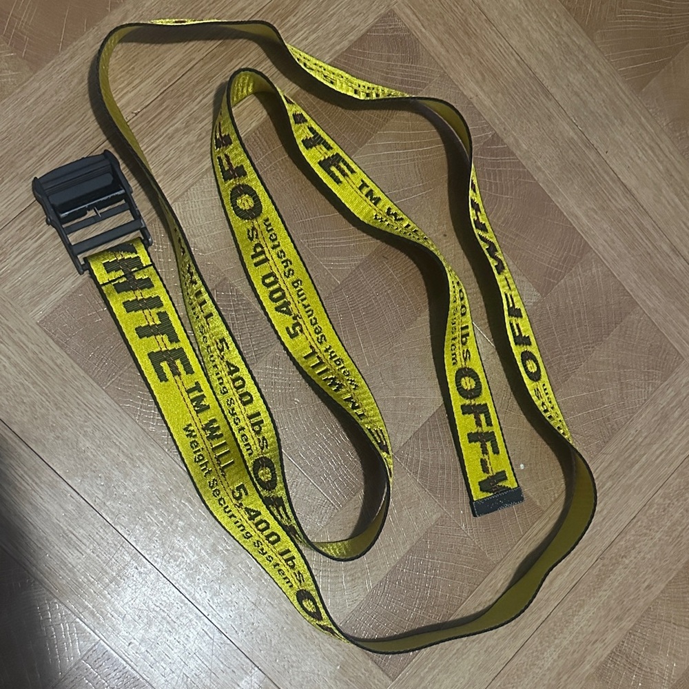 Off-White Black and Yellow Strap Belt